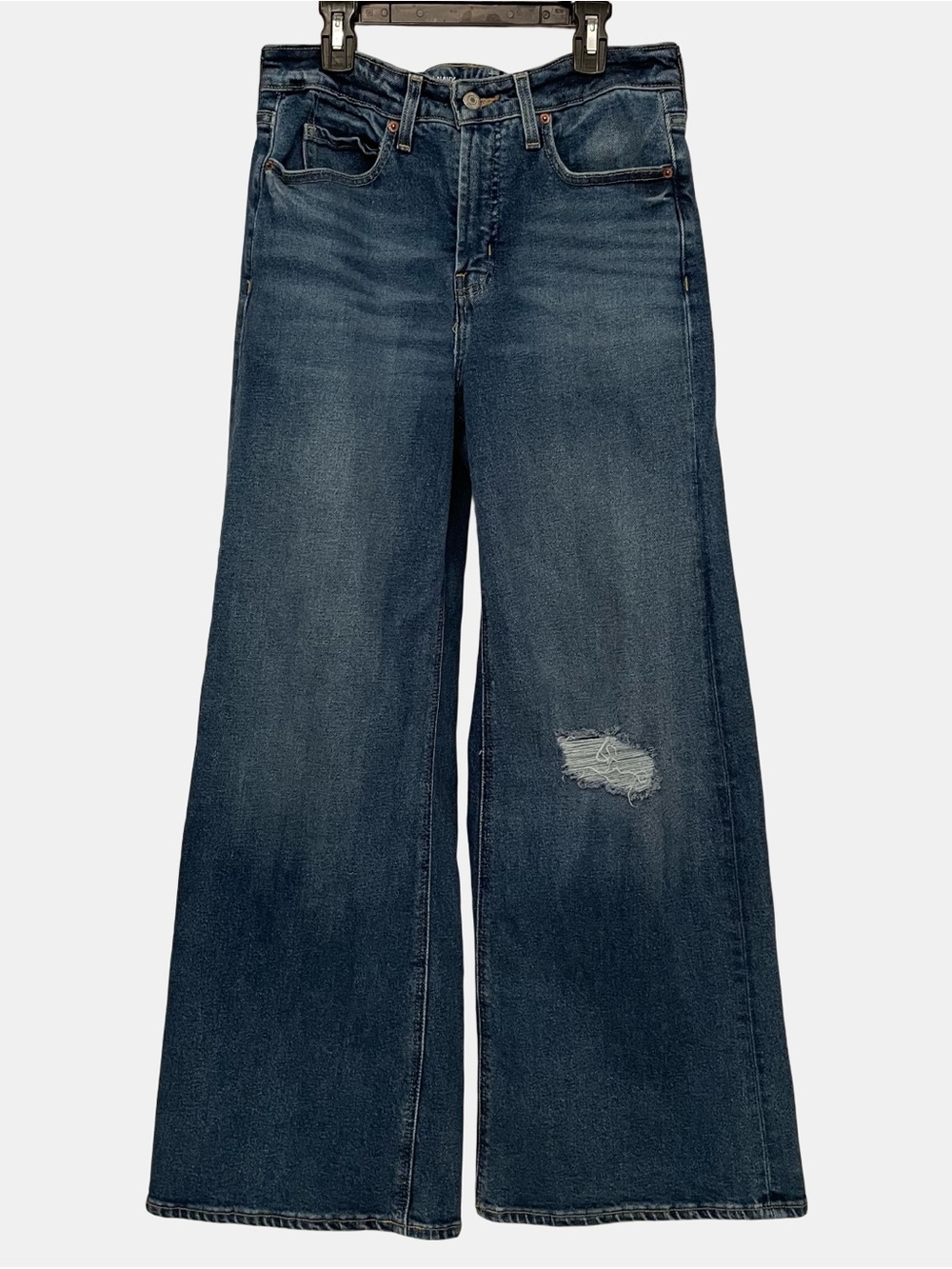 Old Navy Sky High Maya Wide Leg Extra High Rise Blue Denim Jeans Womens 4 30x30